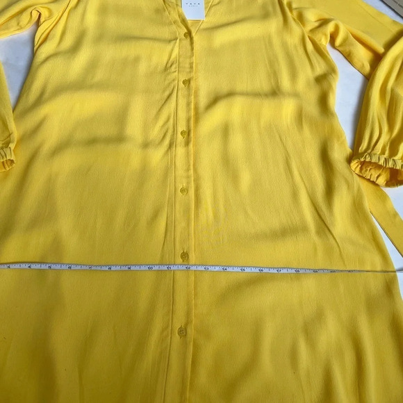 Ya Ya  Womens Sz US 10 Yellow Long Sleeve A-Line Maxi Dress Viscose NWT - Picture 11 of 14